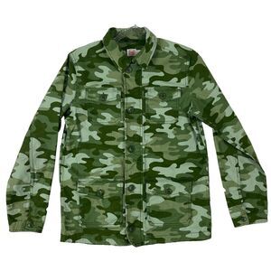 Boys‎ Camo Long Sleeve Wonder Nation Jacket Zipper & Button Size X-Small 14-16